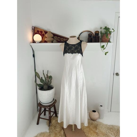 Valentino Other - Vintage Valentino Slip Negligee Silk Lace Dress Small